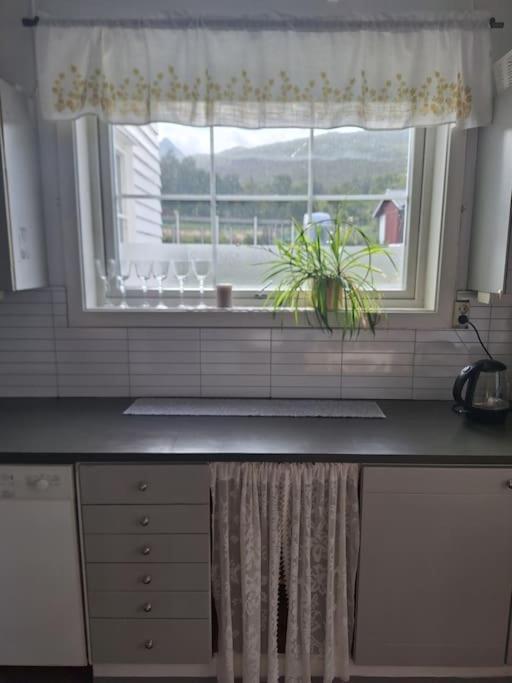 Privat Leilighet Pa Gard Med Badstue Og Nordlys Narvik Exterior foto